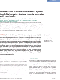 Cover page: Quantification of microtubule stutters: dynamic instability behaviors that are strongly associated with catastrophe