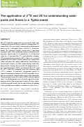 Cover page: The application of δ18O and δD for understanding water pools and fluxes in a Typha marsh