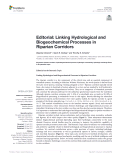 Cover page: Editorial: Linking Hydrological and Biogeochemical Processes in Riparian Corridors