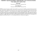 Cover page: Cumulative response probabilities: Estimating time course of lexical activationfrom single-point response times