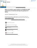 Cover page: Effect of zeolitic nano-catalyst on biodiesel yield and biochar formation during the pyrolysis of tallow