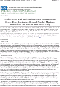 Cover page: Predictors of Risk and Resilience for Posttraumatic Stress Disorder Among Ground Combat Marines: Methods of the Marine Resiliency Study