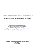 Cover page: A Review of the Representation of Induced Highway Travel in Current Travel and Land Use Models