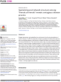 Cover page: Spatiotemporal network structure among “friends of friends” reveals contagious disease process