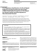 Cover page: First Regulatory Qualification of a Novel Digital Endpoint in Duchenne Muscular Dystrophy: A Multi-Stakeholder Perspective on the Impact for Patients and for Drug Development in Neuromuscular Diseases.