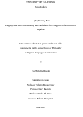 Cover page: (Re)Framing Raza: Language as a Lens for Examining Race and Skin Color Categories in the Dominican Republic