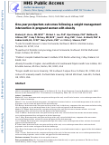 Cover page: One‐year postpartum outcomes following a weight management intervention in pregnant women with obesity