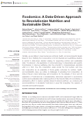 Cover page: Foodomics: A Data-Driven Approach to Revolutionize Nutrition and Sustainable Diets