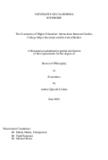 Cover page: The Economics of Higher Education: Interactions Between Gender, College Major Decisions and the Labor Market