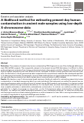 Cover page: A likelihood method for estimating present-day human contamination in ancient male samples using low-depth X-chromosome data