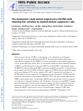 Cover page: The mechanistic study behind suppression of GVHD while retaining GVL activities by myeloid-derived suppressor cells