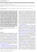 Cover page: Limbic Tract Integrity Contributes to Pattern Separation Performance Across the Lifespan.