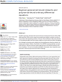 Cover page of Bayesian polynomial neural networks and polynomial neural ordinary differential equations.