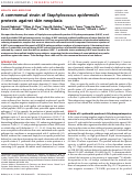 Cover page: A commensal strain of <i>Staphylococcus epidermidis</i> protects against skin neoplasia.