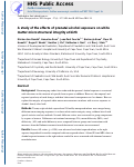 Cover page: A study of the effects of prenatal alcohol exposure on white matter microstructural integrity at birth