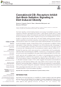 Cover page: Cannabinoid CB1 Receptors Inhibit Gut-Brain Satiation Signaling in Diet-Induced Obesity