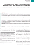 Cover page: White Matter Changes Related to Subconcussive Impact Frequency during a Single Season of High School Football