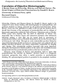 Cover page: Correlates of Objective Historiography: A Review Essay on Hierarchy, History, and Human Nature by Donald E. Brown