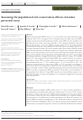 Cover page: Assessing the population‐level conservation effects of marine protected areas