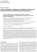 Cover page: Selective depletion of regulatory T cell subsets by docetaxel treatment in patients with nonsmall cell lung cancer.