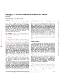 Cover page: Prevention of cervical intraepithelial neoplasia and cervical cancer.