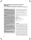 Cover page: Kidney insufficiency and nutrient-based modulation of inflammation