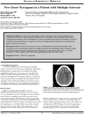 Cover page: New Onset Nystagmus in a Patient with Multiple Sclerosis