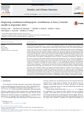 Cover page: Diagnosing conditional anthropogenic contributions to heavy Colorado rainfall in September 2013