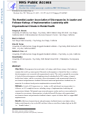 Cover page: The Humble Leader: Association of Discrepancies in Leader and Follower Ratings of Implementation Leadership With Organizational Climate in Mental Health