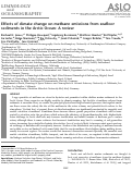 Cover page: Effects of climate change on methane emissions from seafloor sediments in the Arctic Ocean: A review