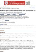 Cover page: Meat consumption, ornithine decarboxylase gene polymorphism, and outcomes after colorectal cancer diagnosis