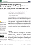 Cover page: Development of a Rapid Gold Nanoparticle Immunochromatographic Strip Based on the Nanobody for Detecting 2,4-DichloRophenoxyacetic Acid