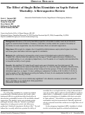 Cover page: The Effect of Single-Bolus Etomidate on Septic Patient Mortality: A Retrospective Review