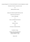 Cover page: Learning Through the Use of Instructional Materials: Secondary Mathematics Teachers’ Enactment of Formative Assessment Lessons