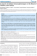 Cover page: In search of cellular immunophenotypes in the blood of children with autism.