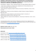 Cover page: Fidelity to the acupuncture intervention protocol in the ACUpuncture In The EmergencY department for pain management (ACUITY) trial: Expanding the gold standard of STRICTA and CONSORT guidelines