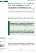 Cover page: Sine oculis homeobox homolog 1 plays a critical role in pulmonary fibrosis.