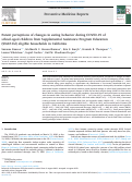 Cover page: Parent perceptions of changes in eating behavior during COVID-19 of school-aged children from Supplemental Assistance Program Education (SNAP-Ed) eligible households in California.