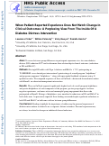 Cover page: When patient-reported experience does not match change in clinical outcomes: A perplexing view from the inside of a diabetes distress intervention