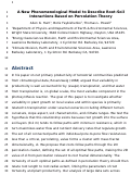 Cover page: A new phenomenological model to describe root-soil interactions based on percolation theory