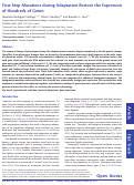 Cover page: First-Step Mutations during Adaptation Restore the Expression of Hundreds of Genes