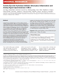 Cover page: Soluble Epoxide Hydrolase Inhibitor Attenuates Inflammation and Airway Hyperresponsiveness in Mice