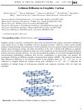 Cover page: Lithium Diffusion in Graphitic Carbon