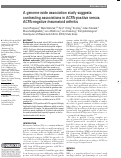 Cover page: A genome-wide association study suggests contrasting associations in ACPA-positive versus ACPA-negative rheumatoid arthritis