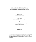 Cover page: A Reconsideration of Monetary Velocity: The Effects of the Housing and Stock Markets