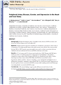 Cover page: Peripheral arterial disease, gender, and depression in the Heart and Soul Study