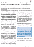 Cover page: The Atoh7 remote enhancer provides transcriptional robustness during retinal ganglion cell development