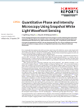 Cover page: Quantitative Phase and Intensity Microscopy Using Snapshot White Light Wavefront Sensing.