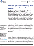 Cover page: Molecular basis for multimerization in the activation of the epidermal growth factor receptor