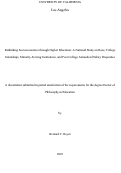 Cover page: Rethinking Socioeconomics through Higher Education: A National Study on Race, College Internships, Minority-Serving Institutions, and Post-College Annualized Salary Disparities